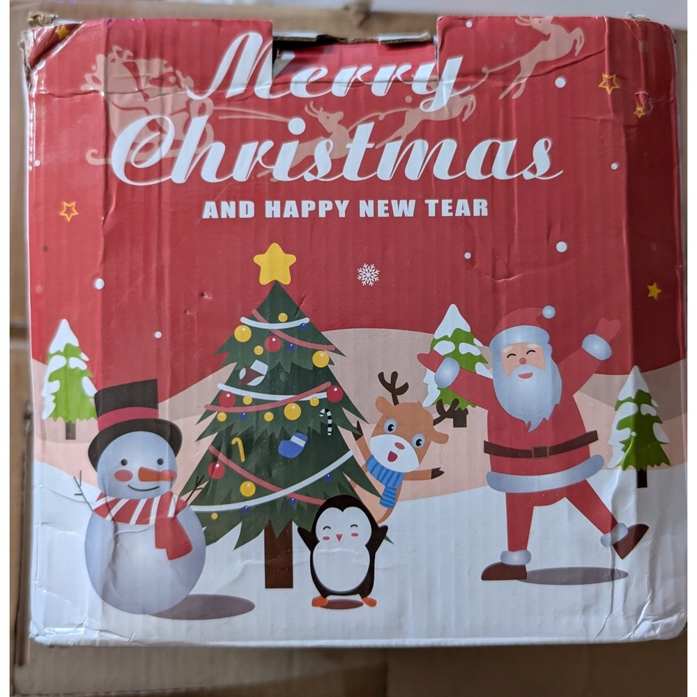 5FT LED Inflatable Light-up‎ Snowman NEW boxes Got Smashed A Little - Picture 2 of 4